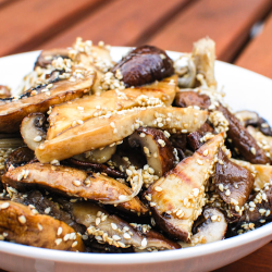 Grilled Mixed Mushrooms With Sesame Dressing Recipe